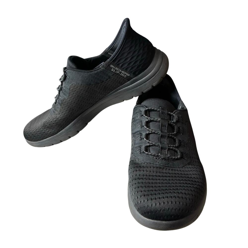 Skechers On-The-Go Flex Clever Hands Free Slip-Ins Black/Black Women's 7 READ